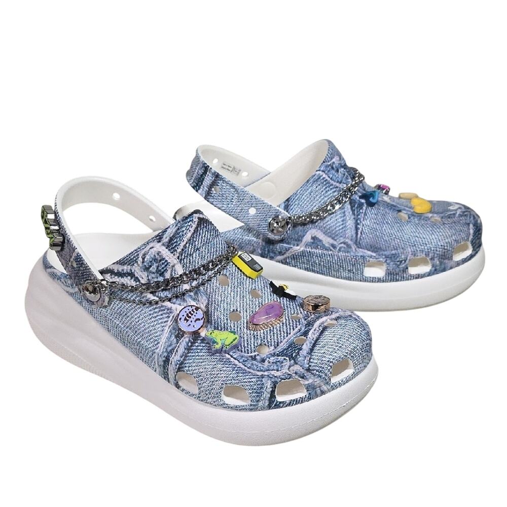 CROCS SZA x Crocs Classic Crush Clogs Denim Womens Size 9 Mens Size 7